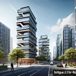 Home 22 BEM으로 대규모 프로젝트 관리하기 - **Prompt:** A dynamic, high-angle shot of a futuristic cityscape where every building is a distinct,...