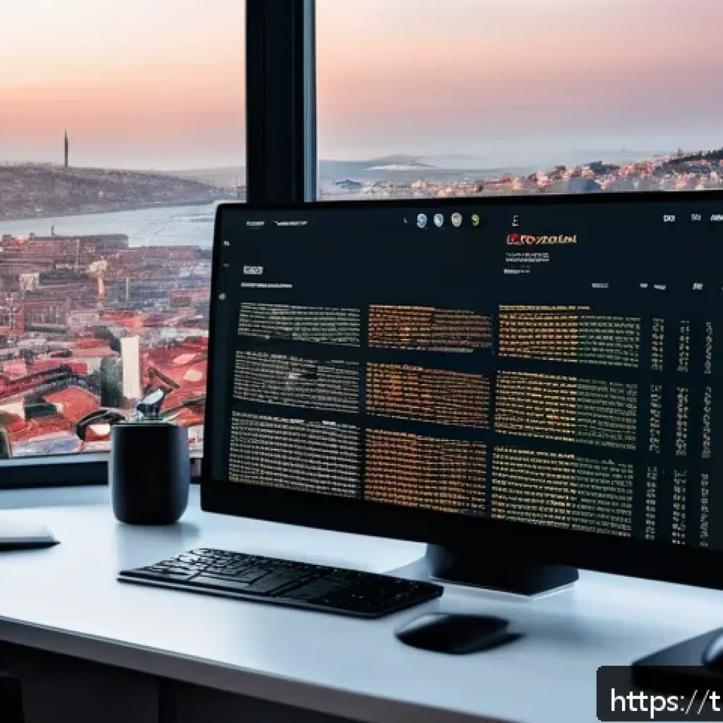 OOCSS의 코드 구조화 방법 - A modern web developer workspace showcasing a large monitor displaying modular CSS code with clear s...